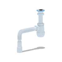 Сифон Ани Грот 1.1/2"х40 с гибкой трубой 40х40/50