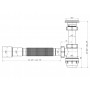 Сифон Ани "Юнг" д/умывальника 1.1/4"х32 с гибкой трубой 32х32/40