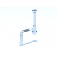 Сифон Ани 1.1/4"х40 с гибкой трубой 40х40/50
