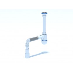 Сифон Ани 1.1/4"х40 с гибкой трубой 40х40/50