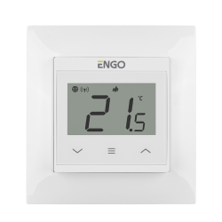 Терморегулятор провод., прогр., встр., с возм. подкл. вынос. датч., WI-FI, белый, в рамку 55х55 ENGO