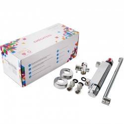 Смеситель ванна MELODIA Rock термостатический длинный излив 350мм б/акс. Хром