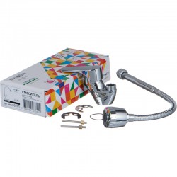 Смеситель кухня MELODIA Rock картридж 35мм гибкий излив хром