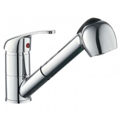 Смеситель кухня MELODIA Metallica картридж д.40мм вытяжной излив