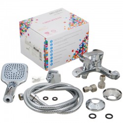 Смеситель ванна MELODIA Metallica картридж д.35мм короткий излив хром