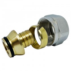Переход лайт РОСТерм 16*2,2- G3/4" с накидной гайкой евроконус латунь