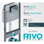 Комплект инсталляции для унитаза RIVO Set A с панелью смыва RIVO Touch Neo Хром глянцевый