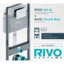 Комплект инсталляции для унитаза RIVO Set A с панелью смыва RIVO Touch Neo Белый глянцевый