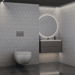 Панель смыва RIVO Touch lux Хром матовый