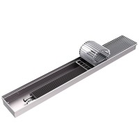 Конвектор внутрипольный ROMMER RCN 120.200.800 (Решётка роликовая, анодированный алюминий)