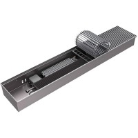 Конвектор внутрипольный ROMMER RCQ 120.260.1800 220V без регулировки (Решётка роликовая, анод. алюм)