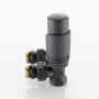 Комплект терморегулирующего оборудования для радиатора угловой 1/2 ", серый