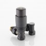 Комплект терморегулирующего оборудования для радиатора угловой 1/2 ", серый