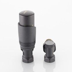 Комплект терморегулирующего оборудования для радиатора угловой 1/2 ", серый