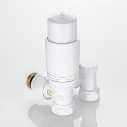 Комплект терморегулирующего оборудования для радиатора угловой 1/2 ", белый