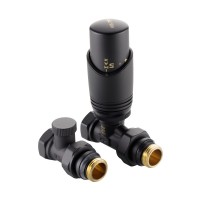 Комплект терморегулирующего оборудования для радиатора прямой 1/2 ", черный