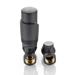 Комплект терморегулирующего оборудования для радиатора прямой 1/2 ", серый