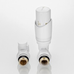 Комплект терморегулирующего оборудования для радиатора прямой 1/2 ", белый