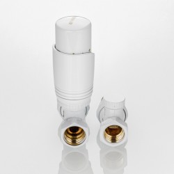 Комплект терморегулирующего оборудования для радиатора прямой 1/2 ", белый