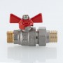 Кран шаровой BASE-ГОСТ со сгоном с рукояткой-бабочкой нар.-нар. DN15, PN40, 1/2"