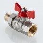 Кран шаровой BASE-ГОСТ со сгоном с рукояткой-бабочкой вн.-нар. DN20, PN40, 3/4"