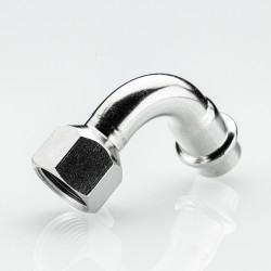 Отвод 90* с переходом на вн. р., нерж. сталь 28х3/4"