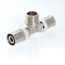 Тройник пресс с переходом на нар. р. 20х1/2"х16