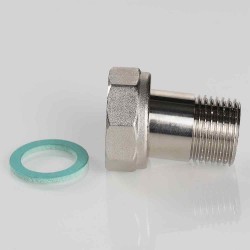 Полусгон прямой с накидной гайкой, 3/4"x1/2"