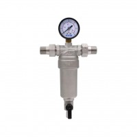 Фильтр самоочищающийся с манометром 1" для горячей воды VIEIR