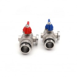 Краны шаровые прямые с полусгоном и термометром 1