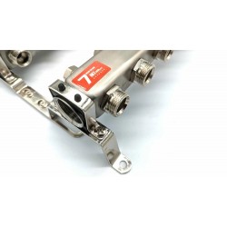 Коллекторная группа без расходомерами без кранов 1"x3/4" нержавеющая сталь 12 выхода