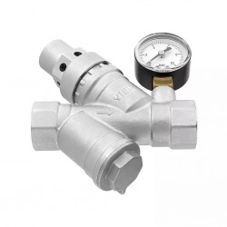 Редуктор давления с фильтром и манометром от 2 до 5 бар 1/2" VIEIR