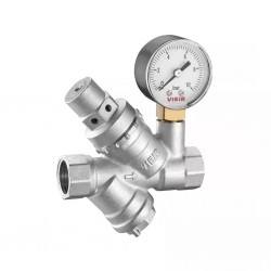 Редуктор давления с фильтром и манометром от 2 до 5 бар 1/2" VIEIR