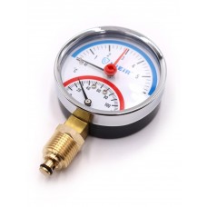Термоманометр радиальный Dn 80 мм 1/2, 120°C, 6 бар VIEIR