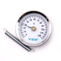 Термометр накладной с пружиной Dn 63 мм, 120°С VIEIR