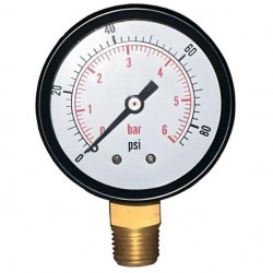 Манометр радиальный Dn 50 мм 1/4, 6 бар VIEIR