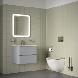 Унитаз подвесной Iddis Axes, без ободка, смыв торнадо, сид. дюропласт, микролифт, EasyFix