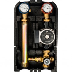 STOUT Насосная группа с термостатическим смесительным клапаном 1"с насосом Grundfos UPSO 25-65