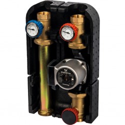 STOUT Насосная группа с прямым контуром 1 1/4" с насосом Grundfos UPSO 32-65 в теплоизоляции DN 32