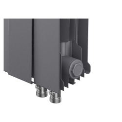 Радиатор биметаллический Royal Thermo PianoForte Silver Satin VDR 300 x 100 16 секц. (нижн. подкл.)