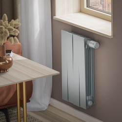Радиатор биметаллический Royal Thermo PianoForte Silver Satin VDR 500 x 100 4 секц. (нижн. подкл.)