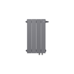 Радиатор биметаллический Royal Thermo PianoForte Silver Satin VDR 500 x 100 4 секц. (нижн. подкл.)