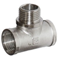 STOUT Тройник ВНВ никелированный 1"x1"x1"