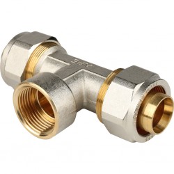 STOUT Тройник-переходник с внутренней резьбой 1/2"х16 винтовой