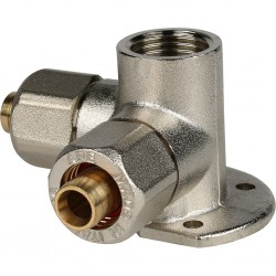 STOUT Тройник настенный с креплением 1/2"х16 винтовой