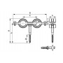 Хомут Cobra 3/4" (25-29 мм) двойной с уплотн. epdm, шпилька+дюбель, Walraven