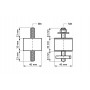 Виброгаситель M8 x 40 x 30 мм для профилей WM1, 15, 2, 30, Strut, Walraven